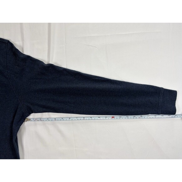 SCOTT BARBER Men's L Navy Blue Mock Neck Sweater 100% Pima Cotton Knit - Picture 9 of 10